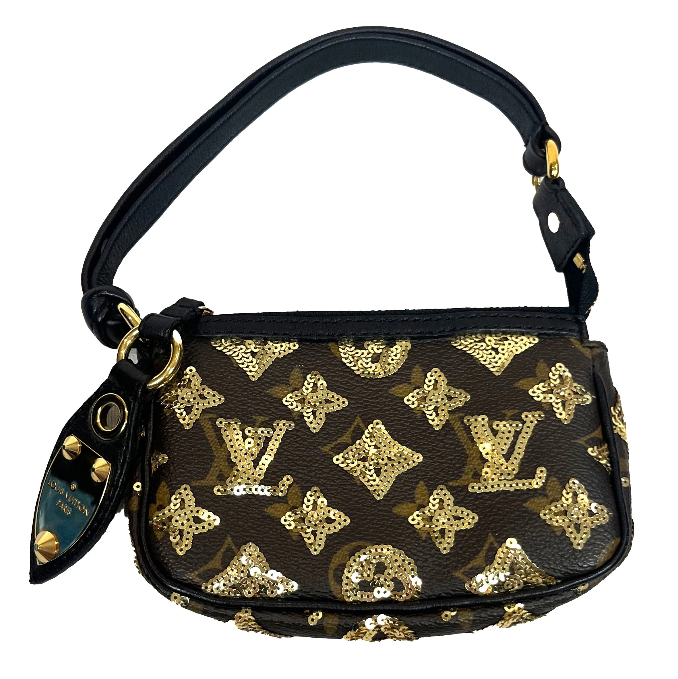 Louis Vuitton 2009 Mini Monogram Sequin Pochette Accessoires Bag