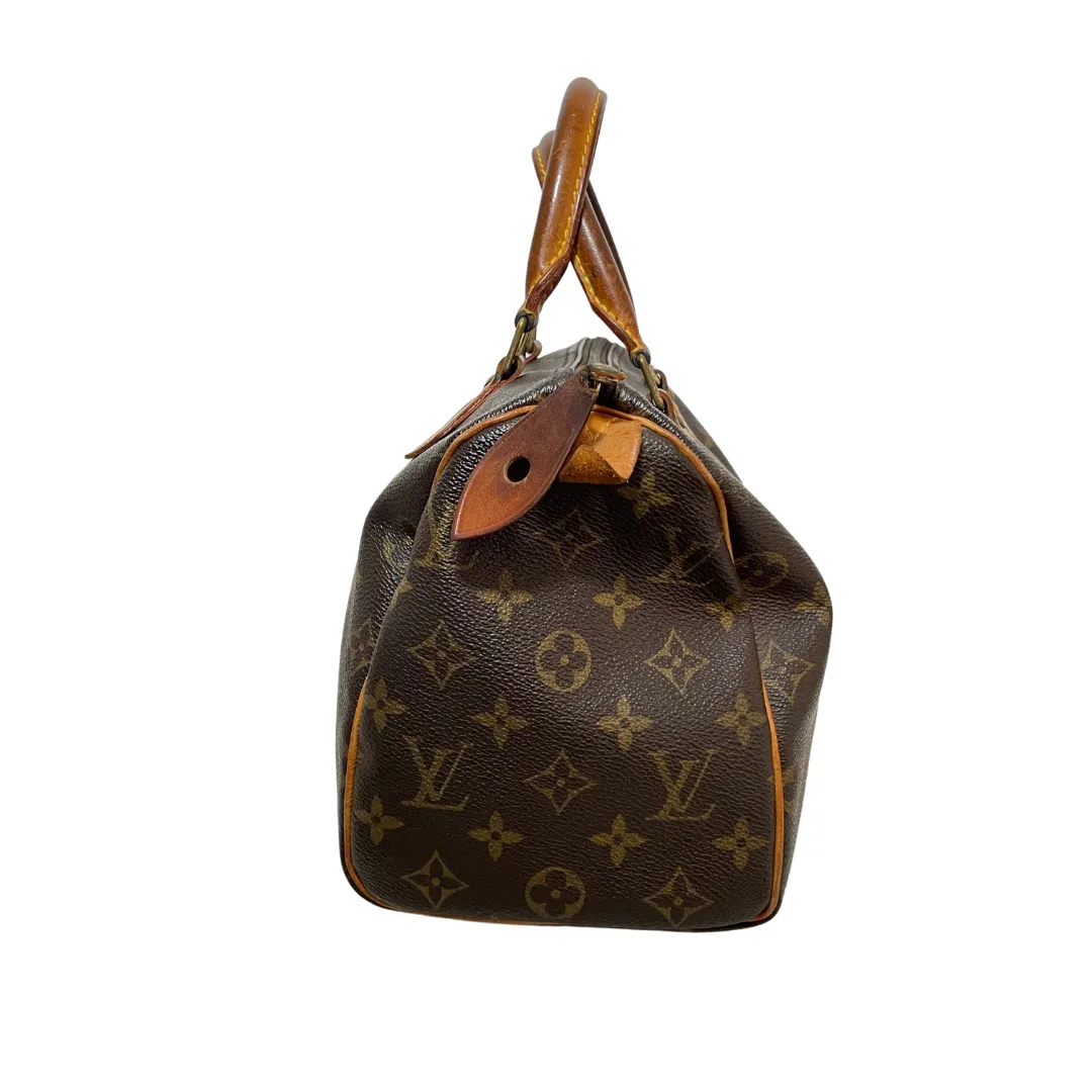 Louis Vuitton Brown Monogram Speedy 25 Tote Bag | Pre Loved |