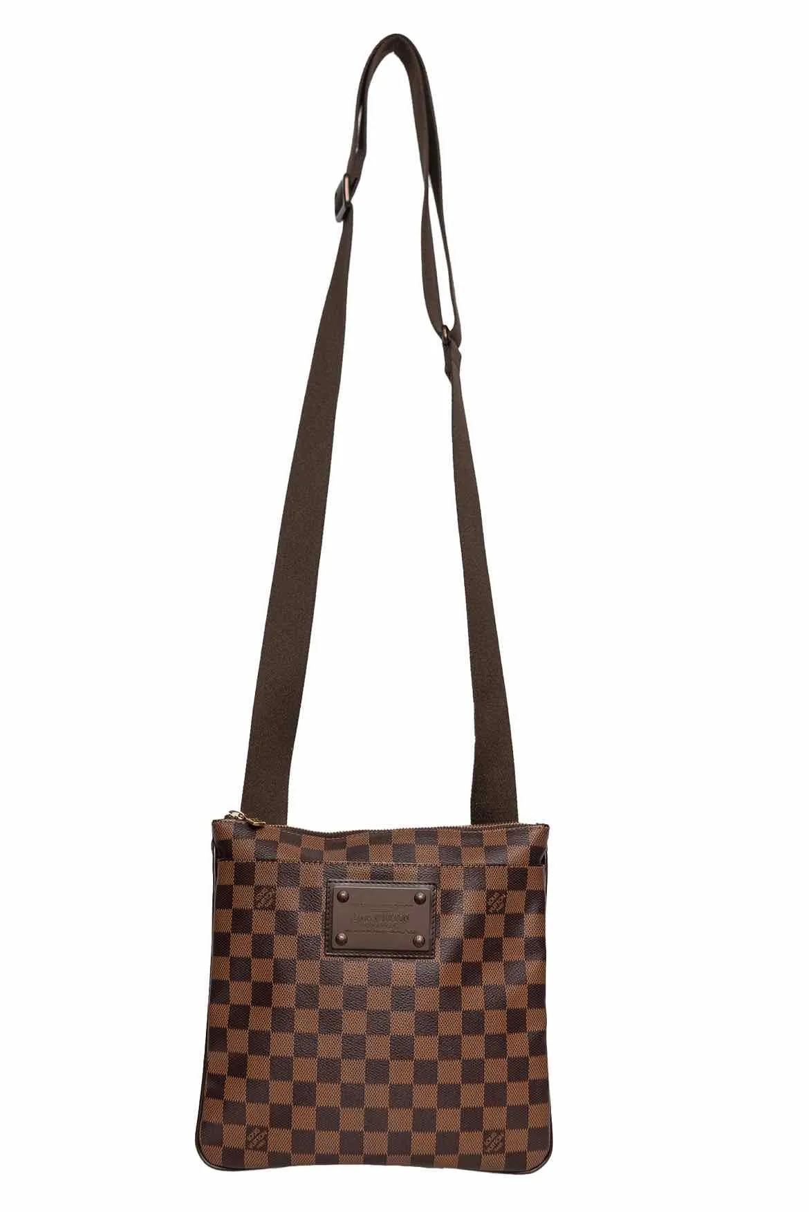 Louis Vuitton Damier Ebene Brooklyn Flat Pochette Crossbody