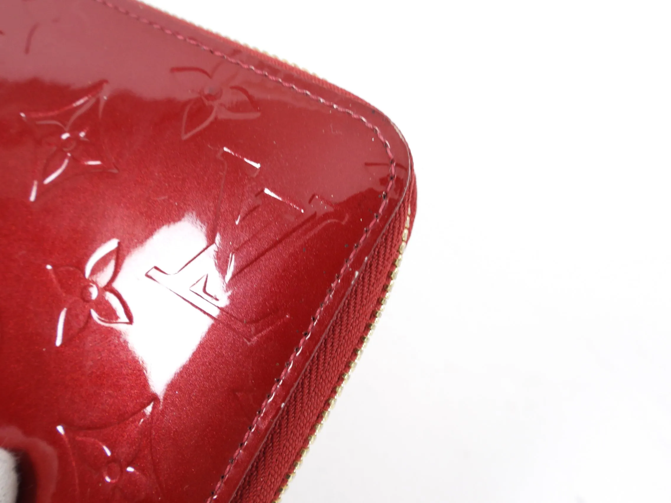 Louis Vuitton Red Empreinte Vernis Zippy Wallet