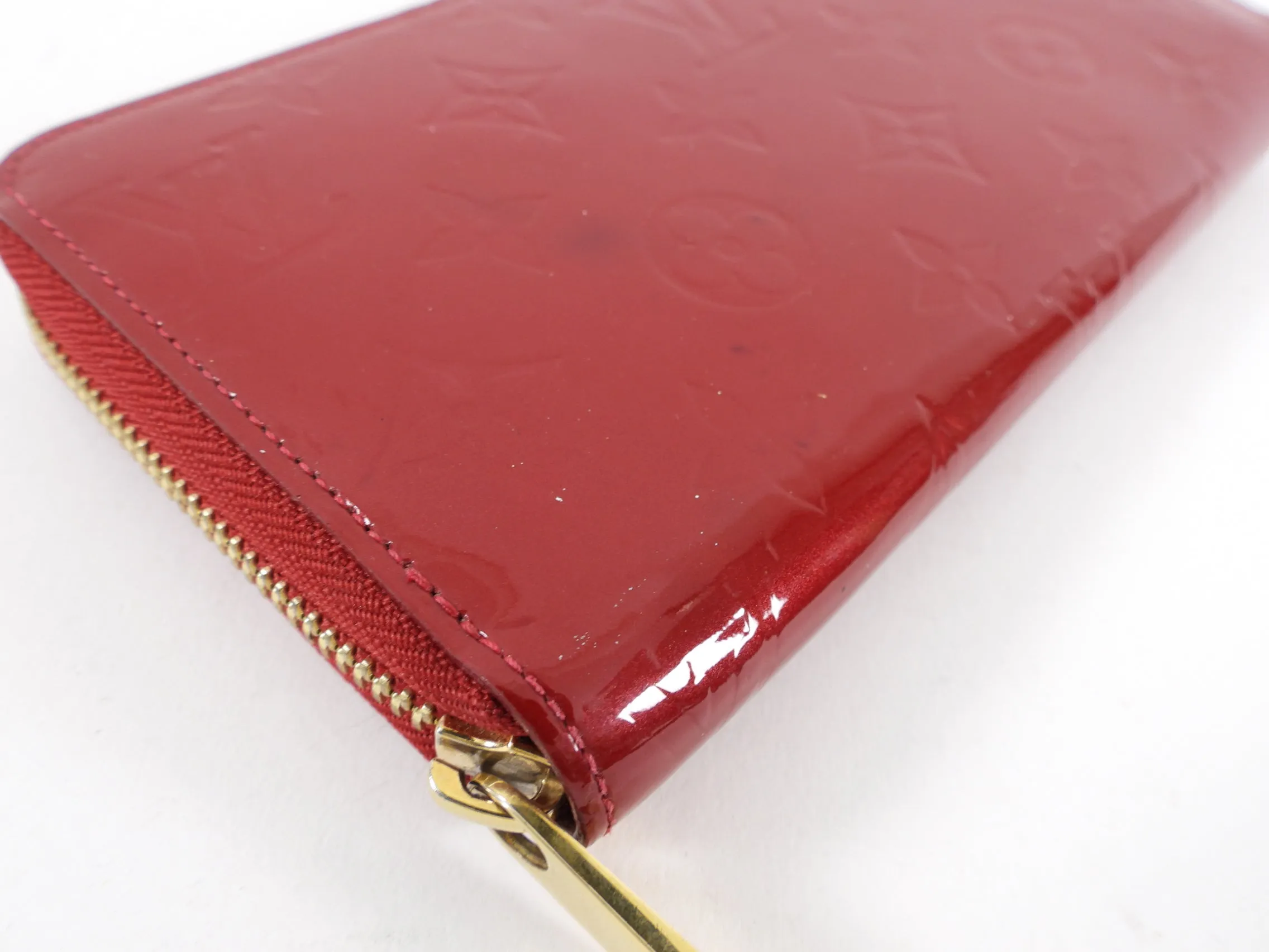 Louis Vuitton Red Empreinte Vernis Zippy Wallet