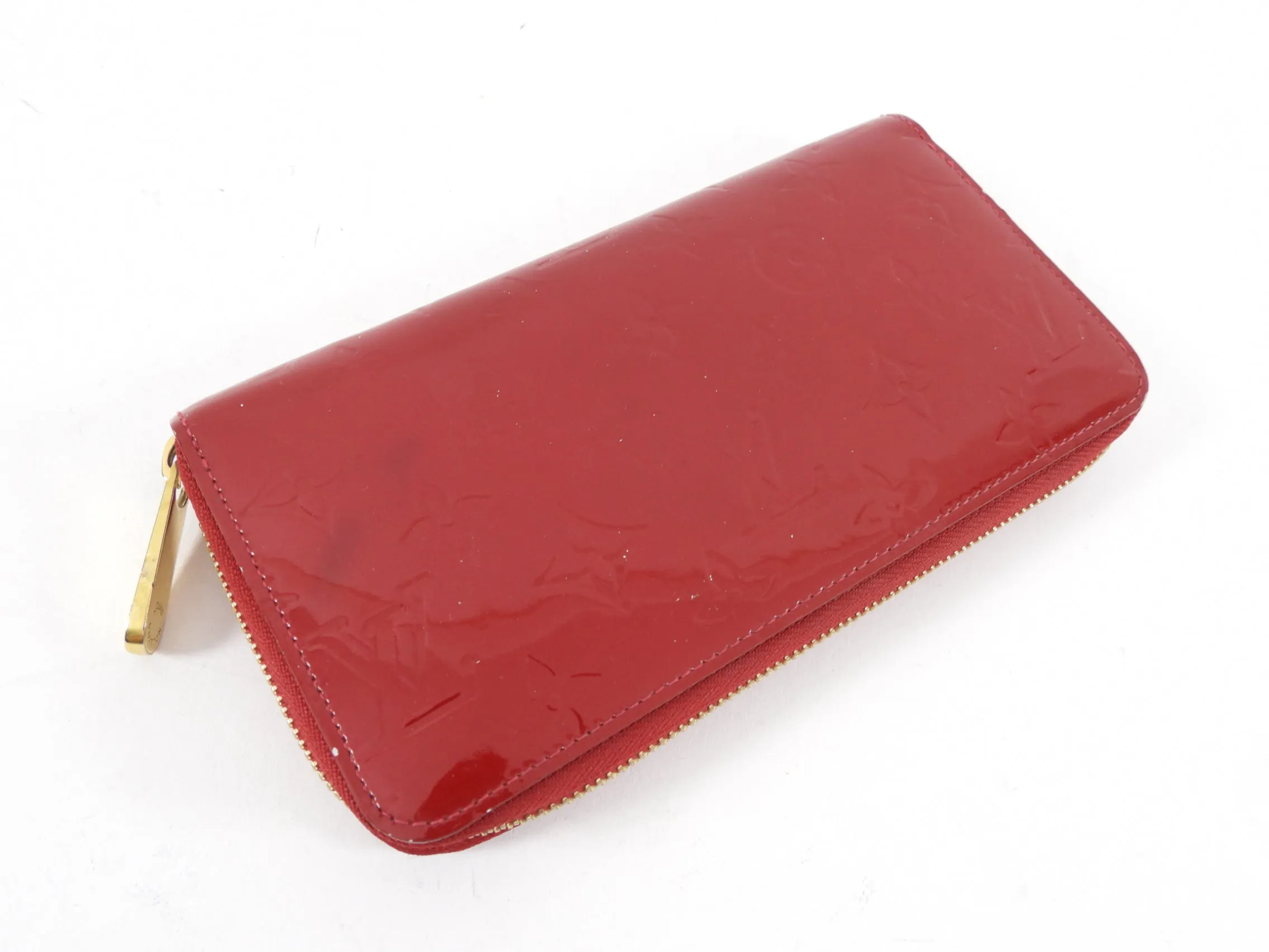 Louis Vuitton Red Empreinte Vernis Zippy Wallet