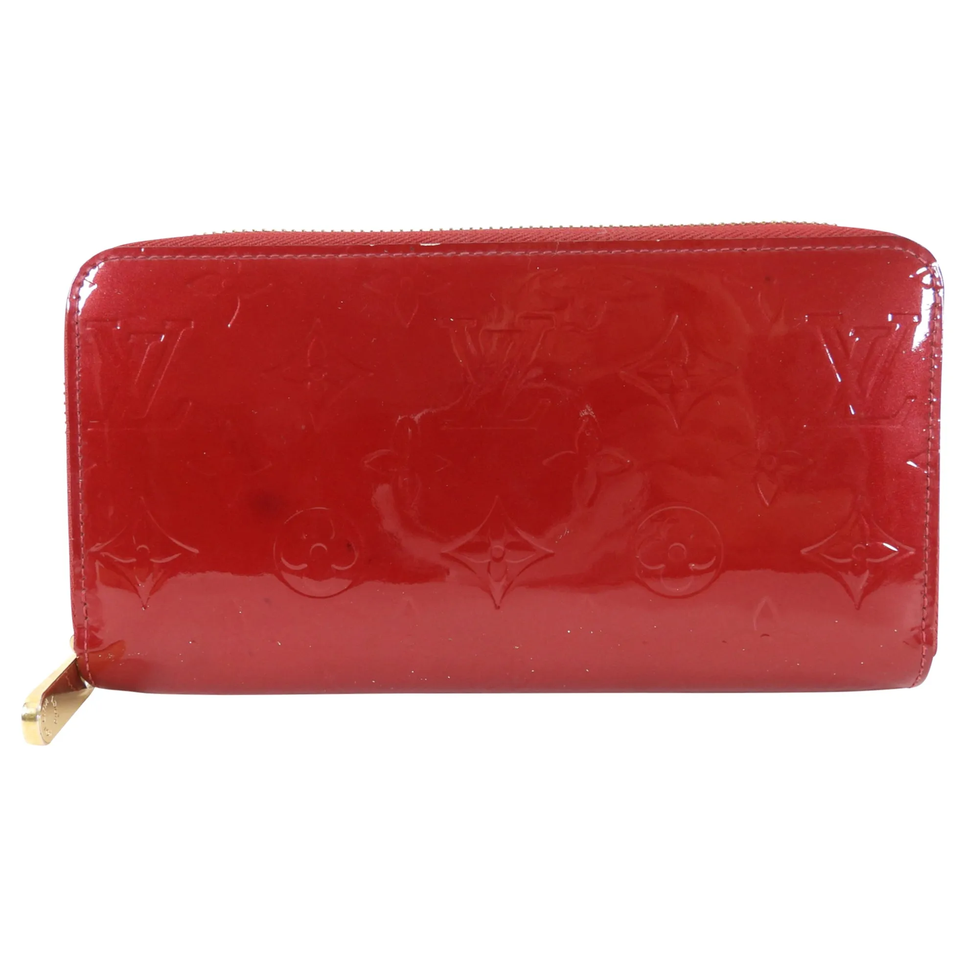 Louis Vuitton Red Empreinte Vernis Zippy Wallet