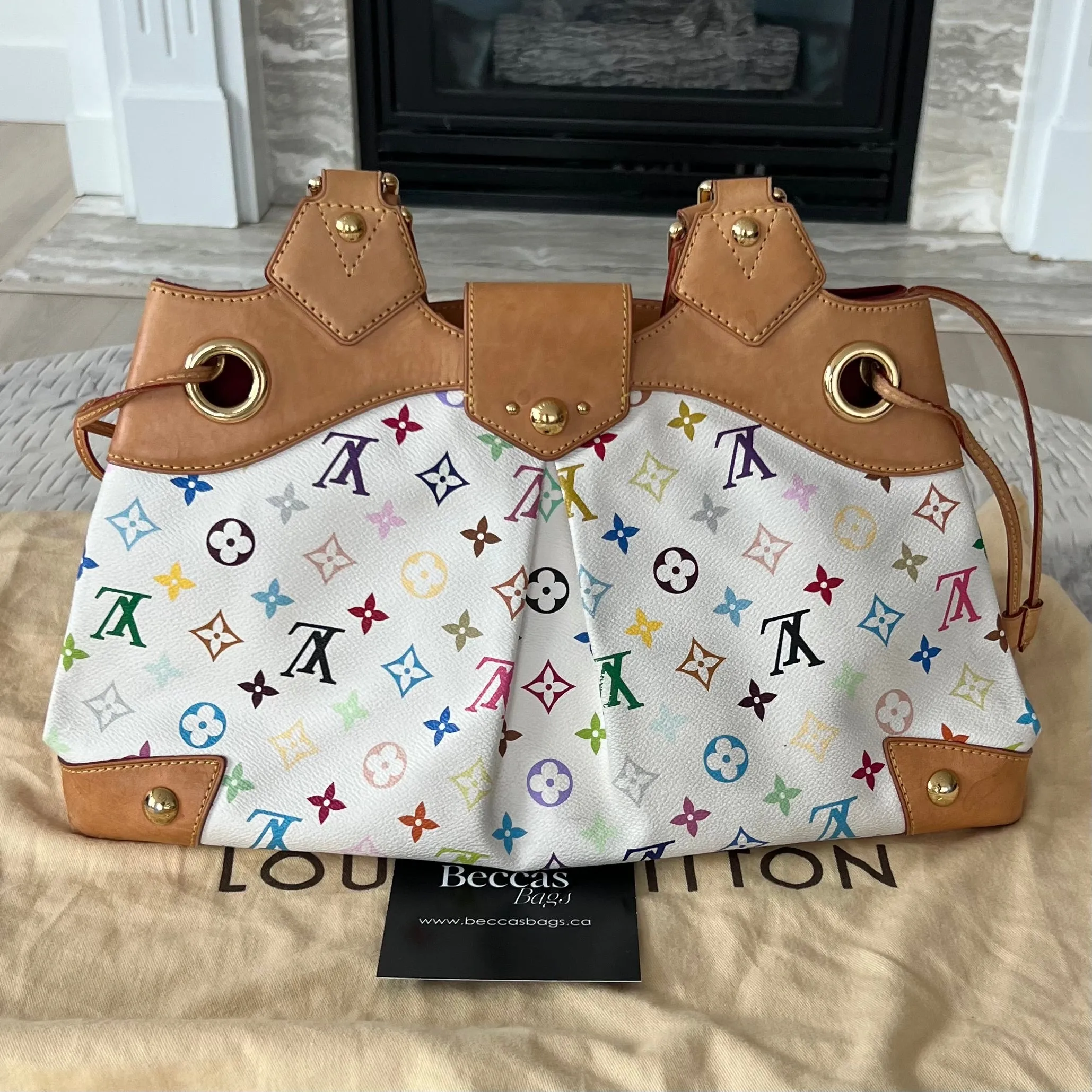 Louis Vuitton White Monogram Multicolore Ursula Bag