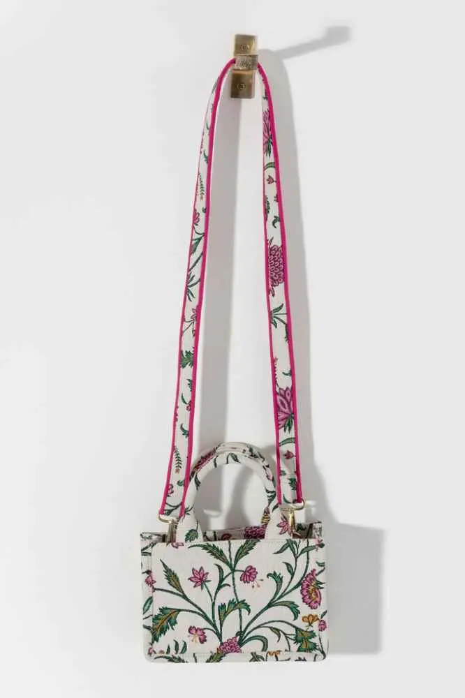 Louisa Floral Fabric Mini Tote, Multi