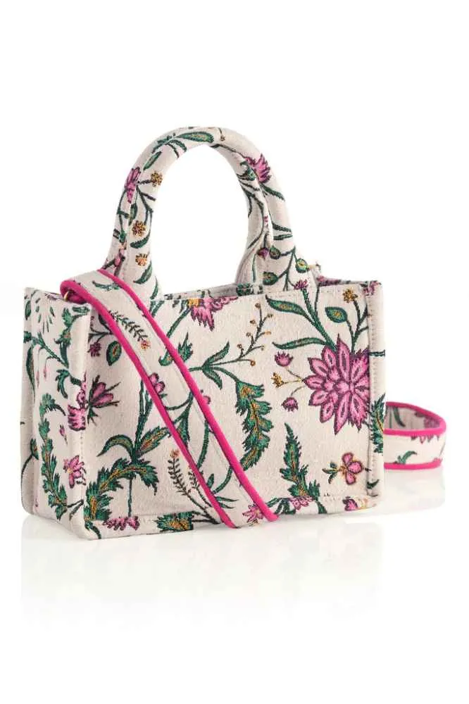 Louisa Floral Fabric Mini Tote, Multi