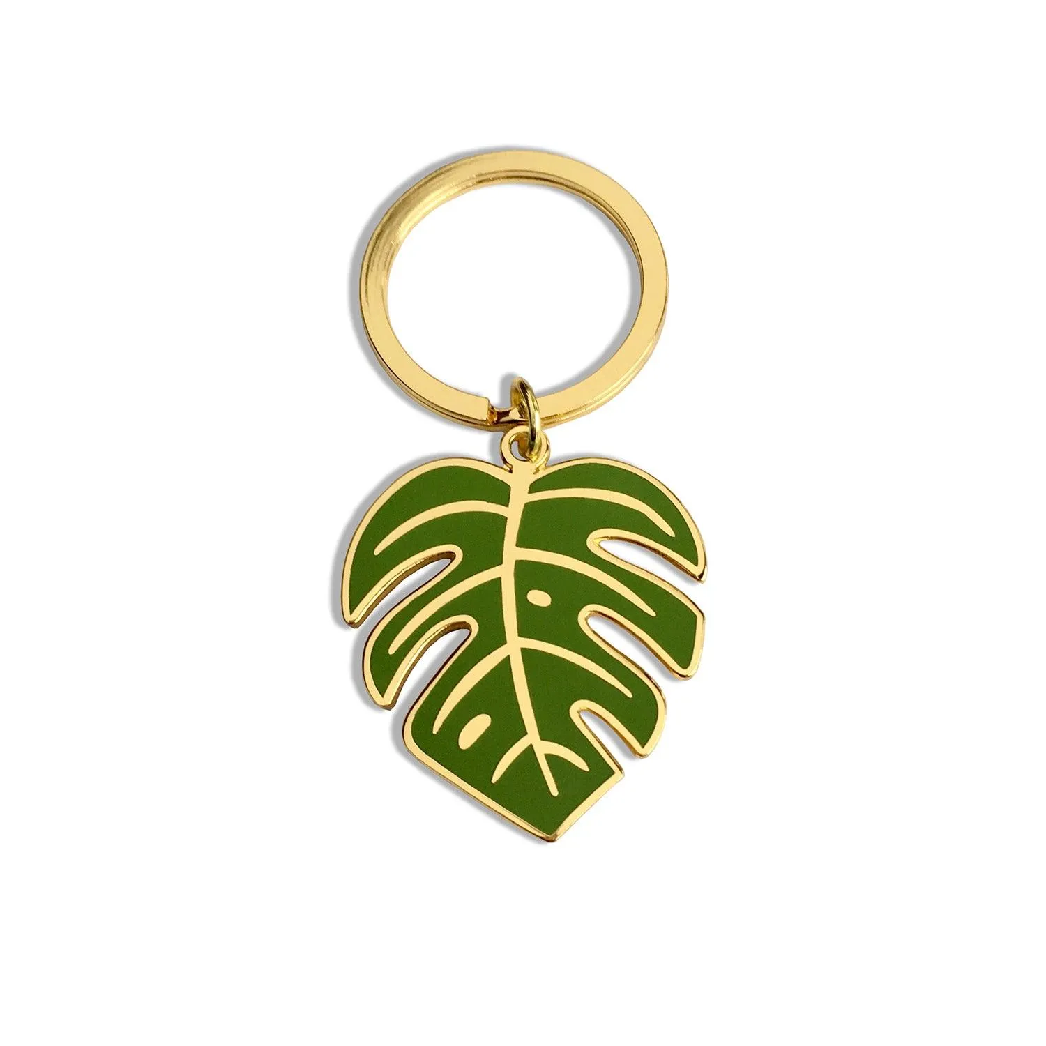 Monstera Leaf Keychain