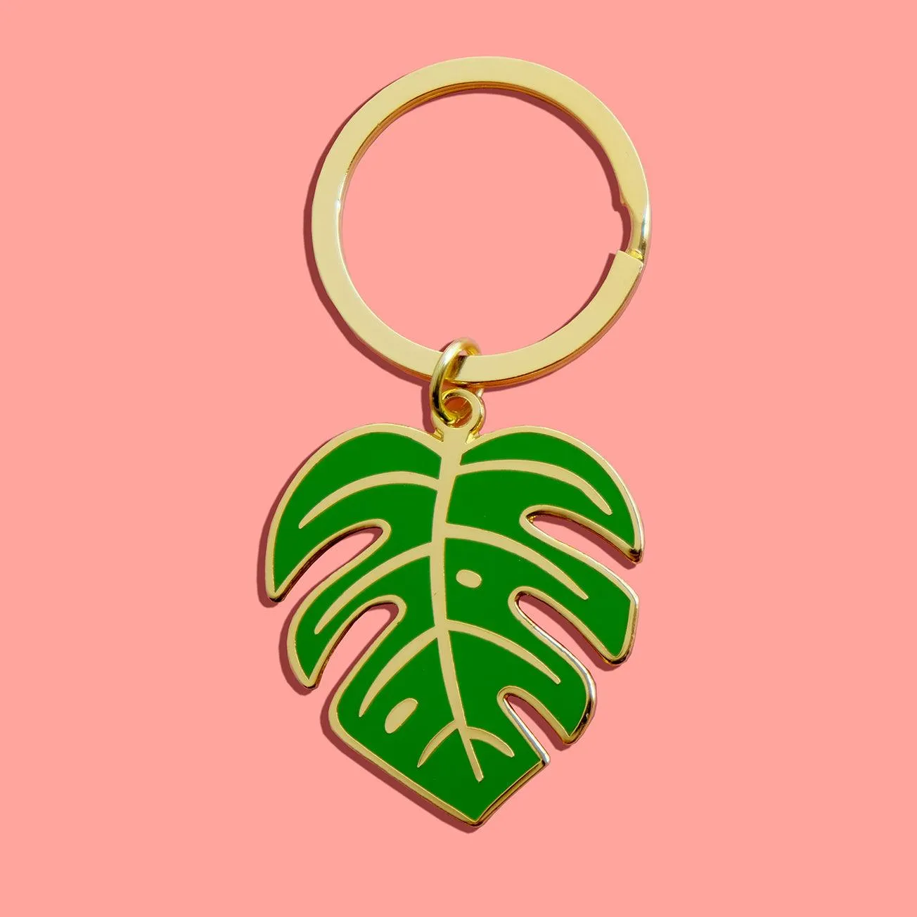 Monstera Leaf Keychain