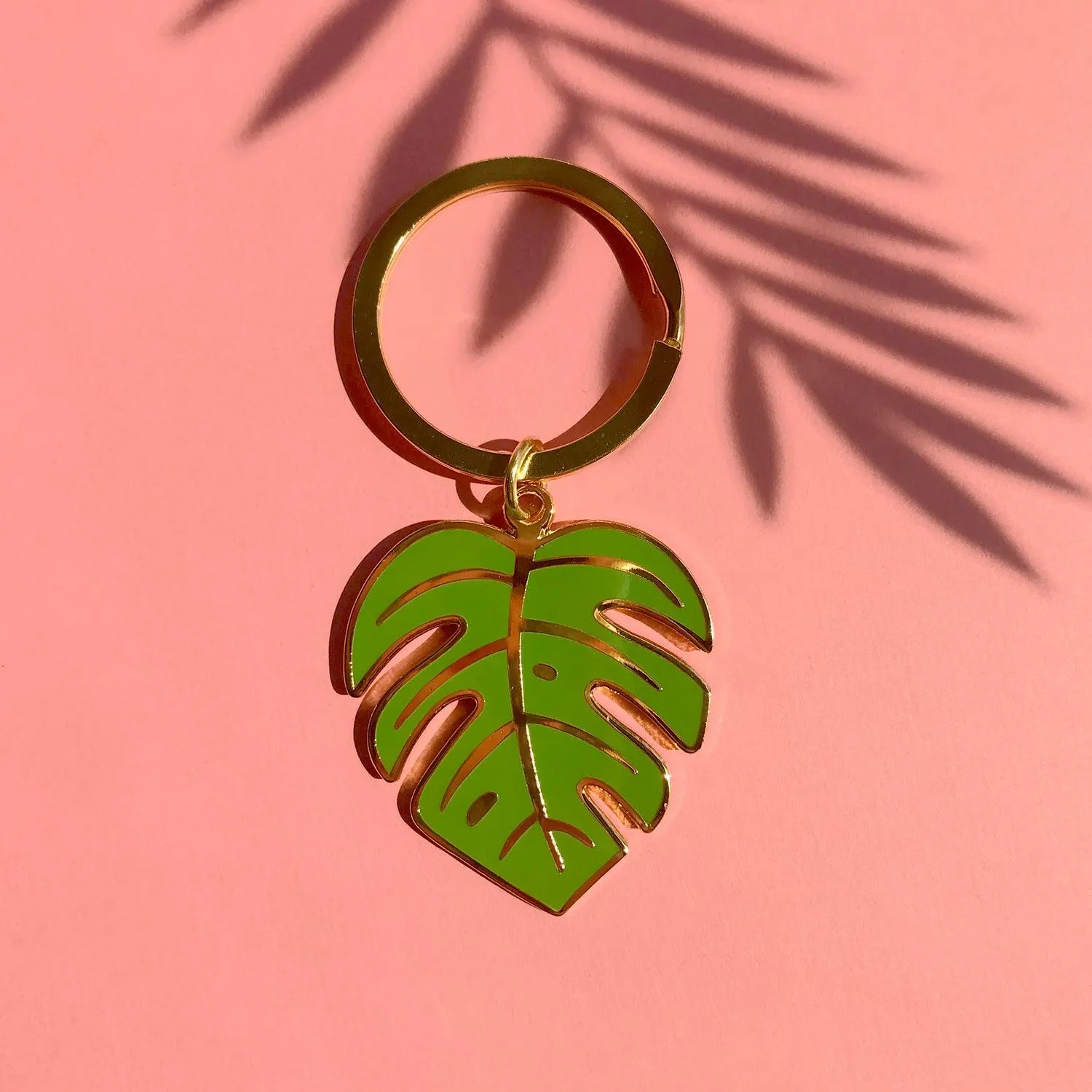 Monstera Leaf Keychain