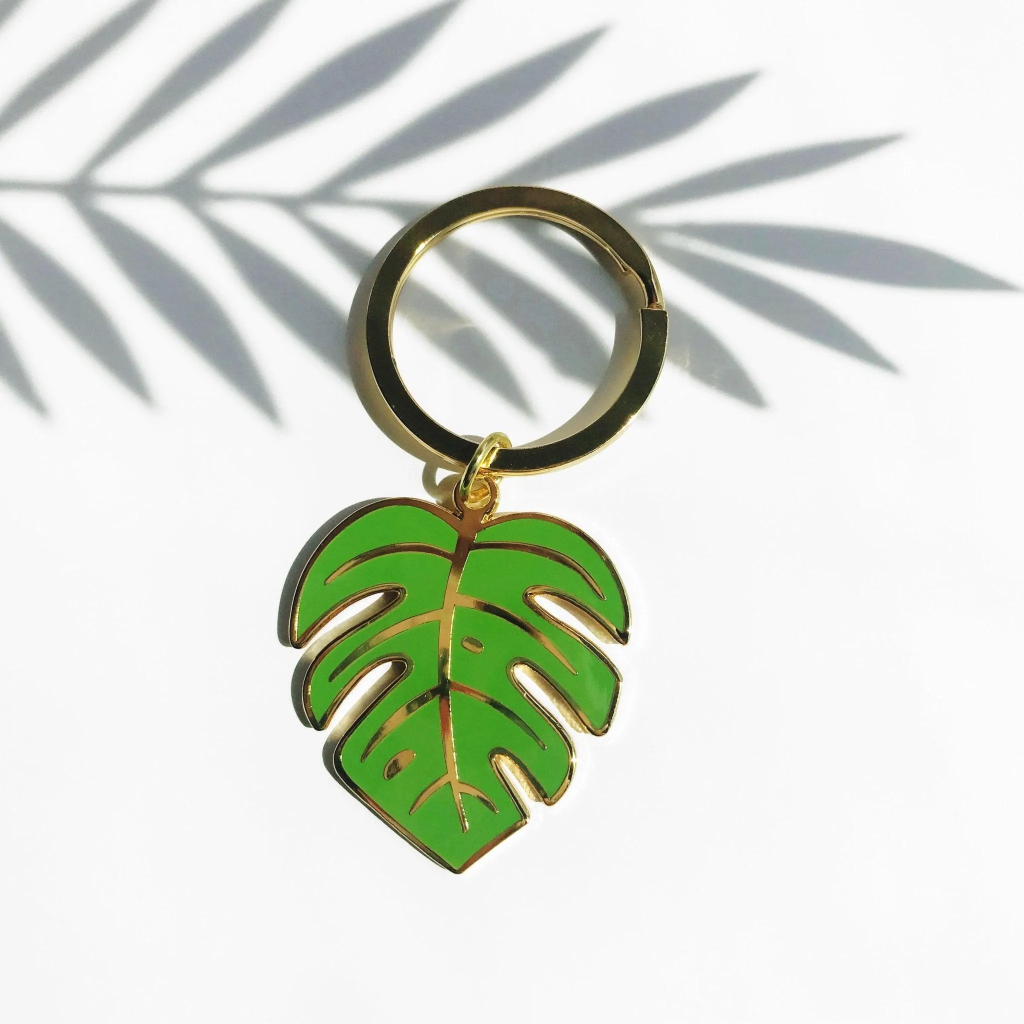 Monstera Leaf Keychain