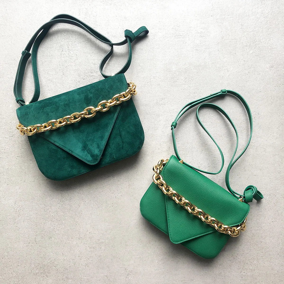 Mount Medium Suede, Emerald/Gold