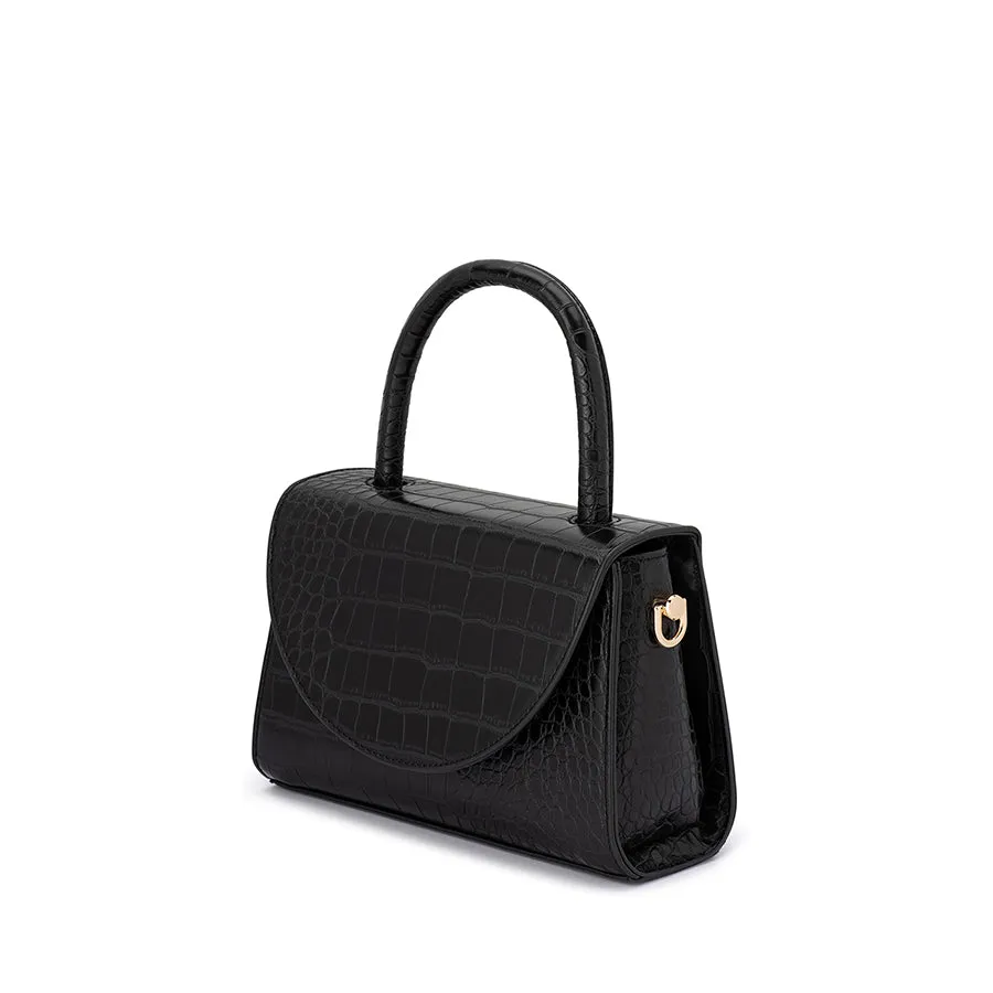 NADIA TOP HANDLE BAG - BLACK