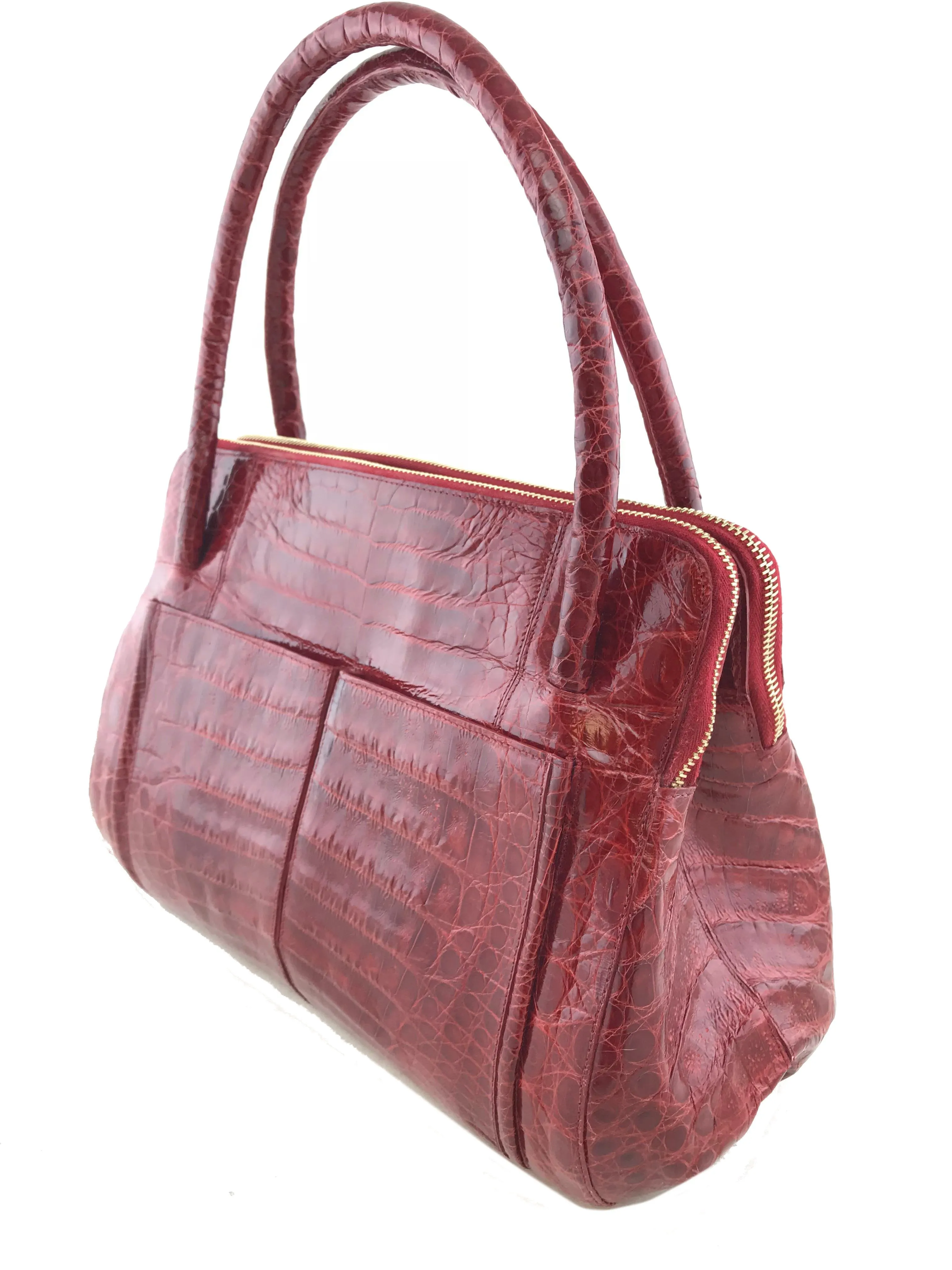 Nancy Gonzalez Crocodile Double Zip Tote Bag