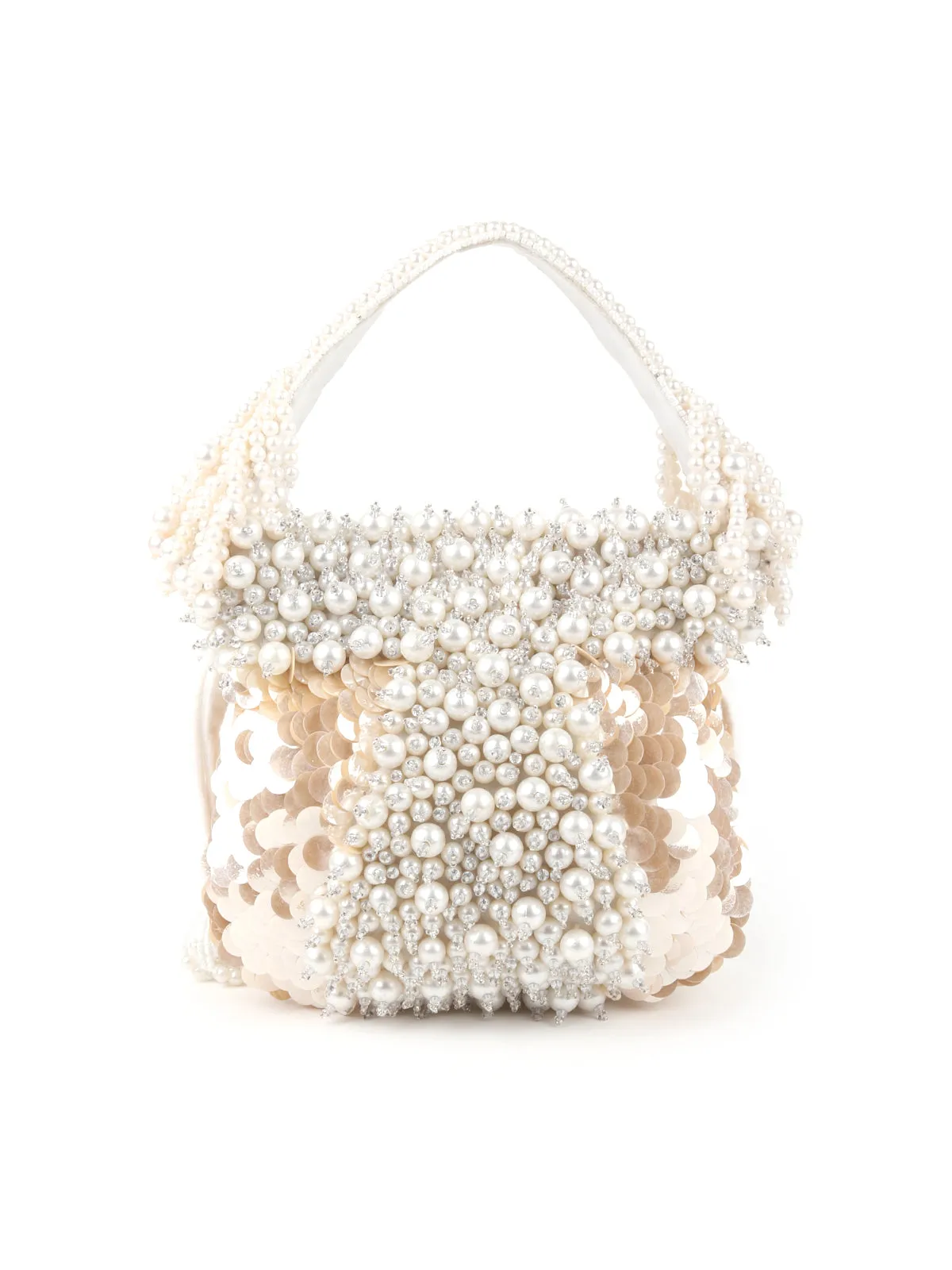 Odette Peach Embroidered Bridal Potli Bag For Women