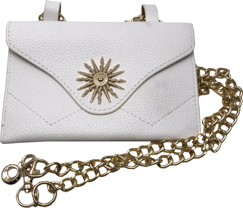 PrettyLittleThing White Sundial Chain Belted Bum Bag One Size