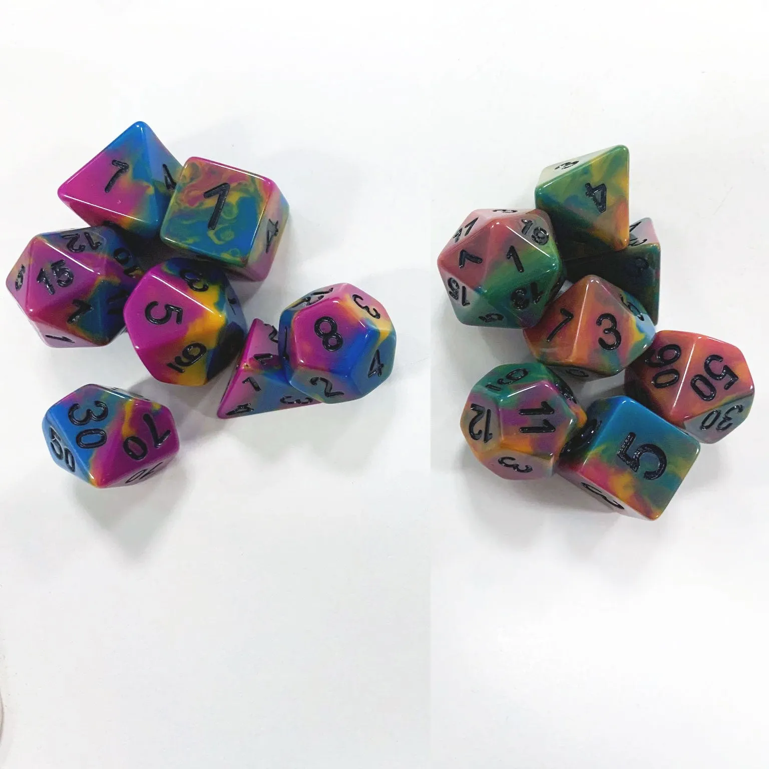 Rainbow Skull Dice