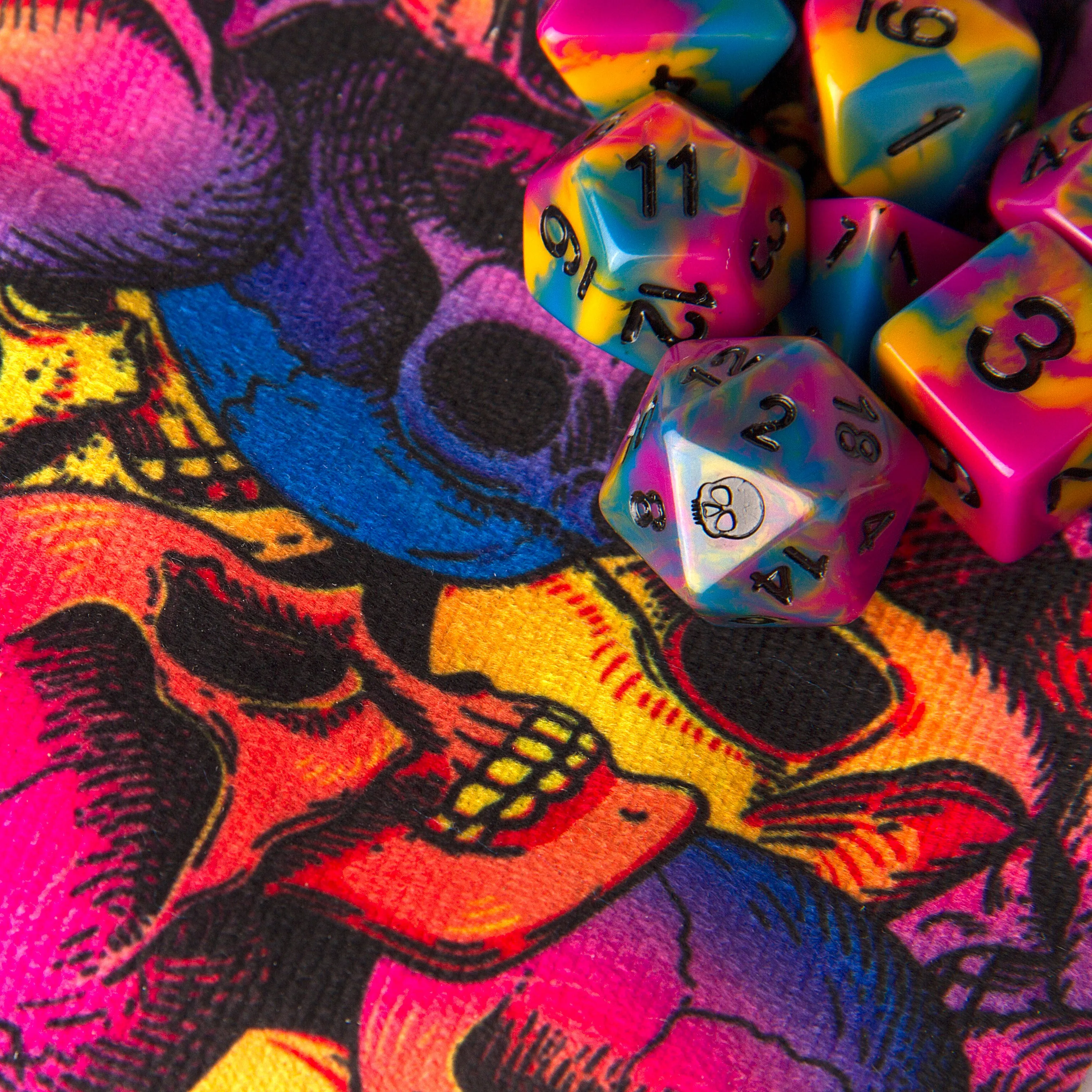 Rainbow Skull Dice