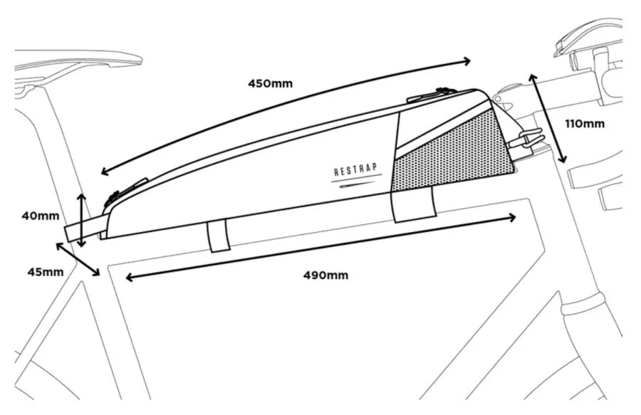 Restrap Race Top Tube Bag - Long