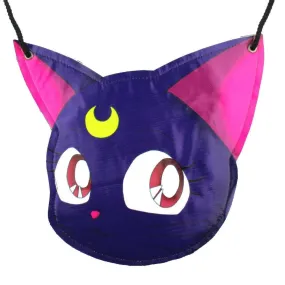 Sailor Moon Luna Kitty Cat Face Shaped Vinyl Cross Body Bag