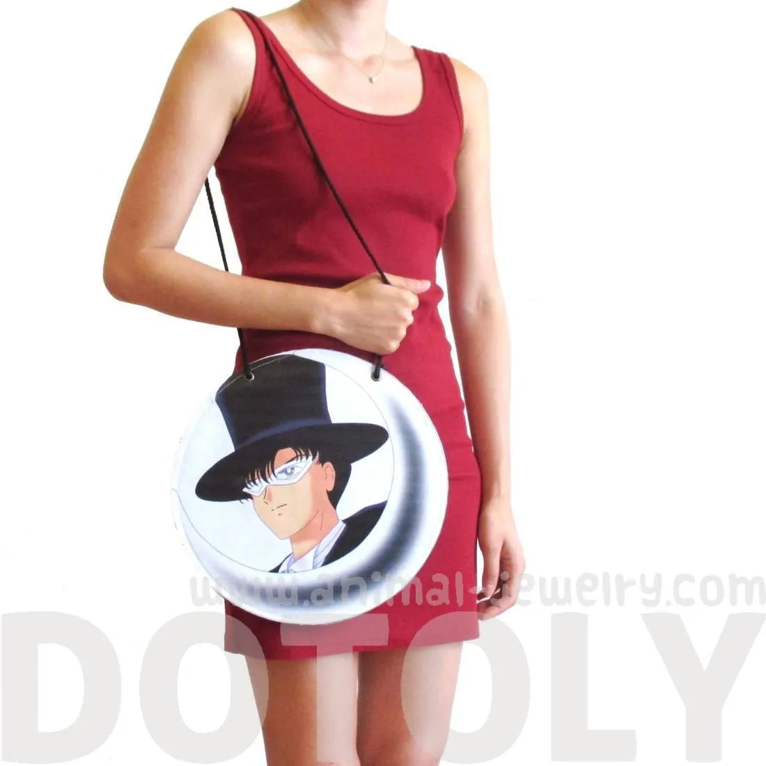 Sailor Moon Tuxedo Mask Endymion Print Vinyl Cross Body Bag | DOTOLY