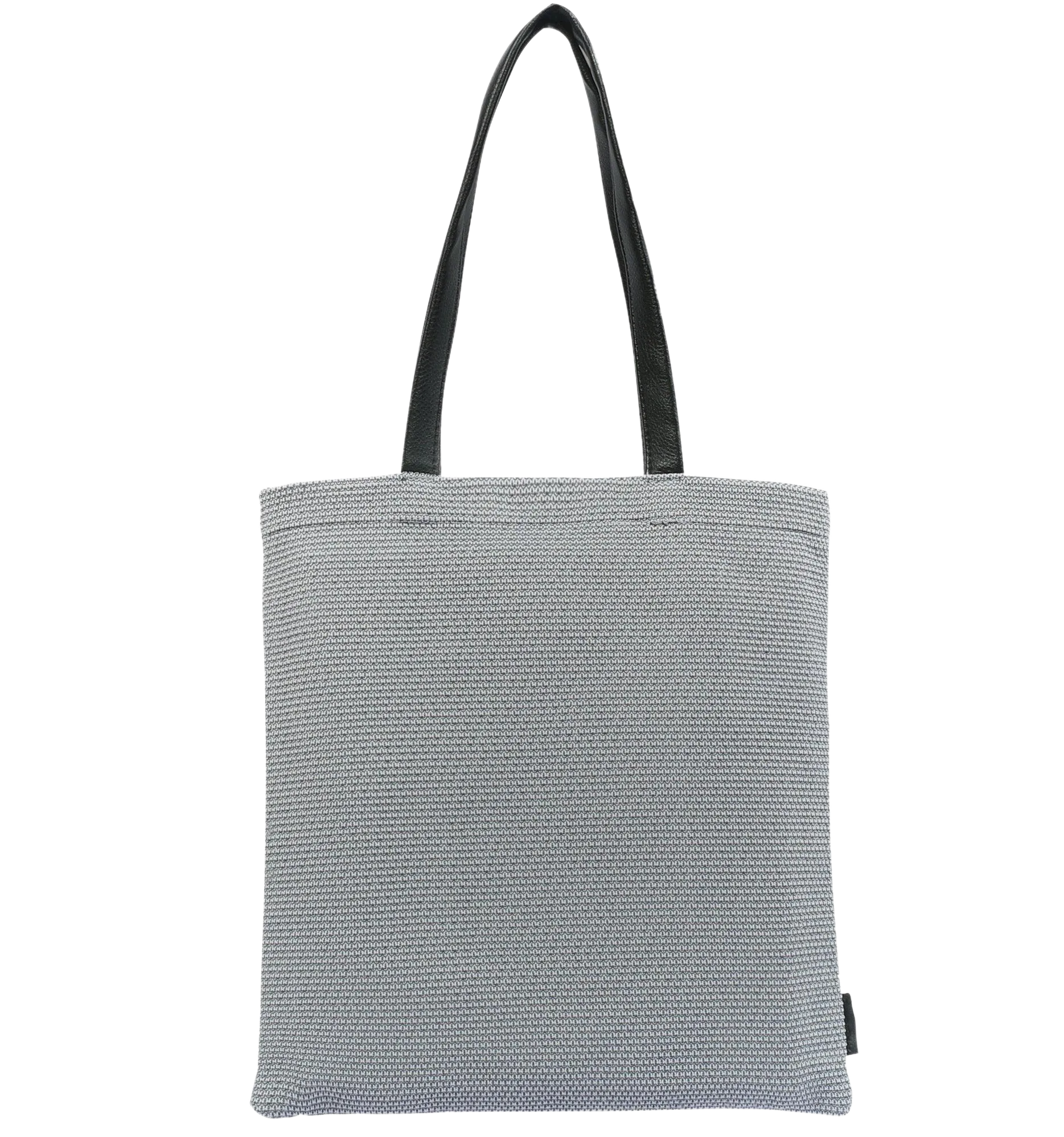 Stiff tote bag med lomme