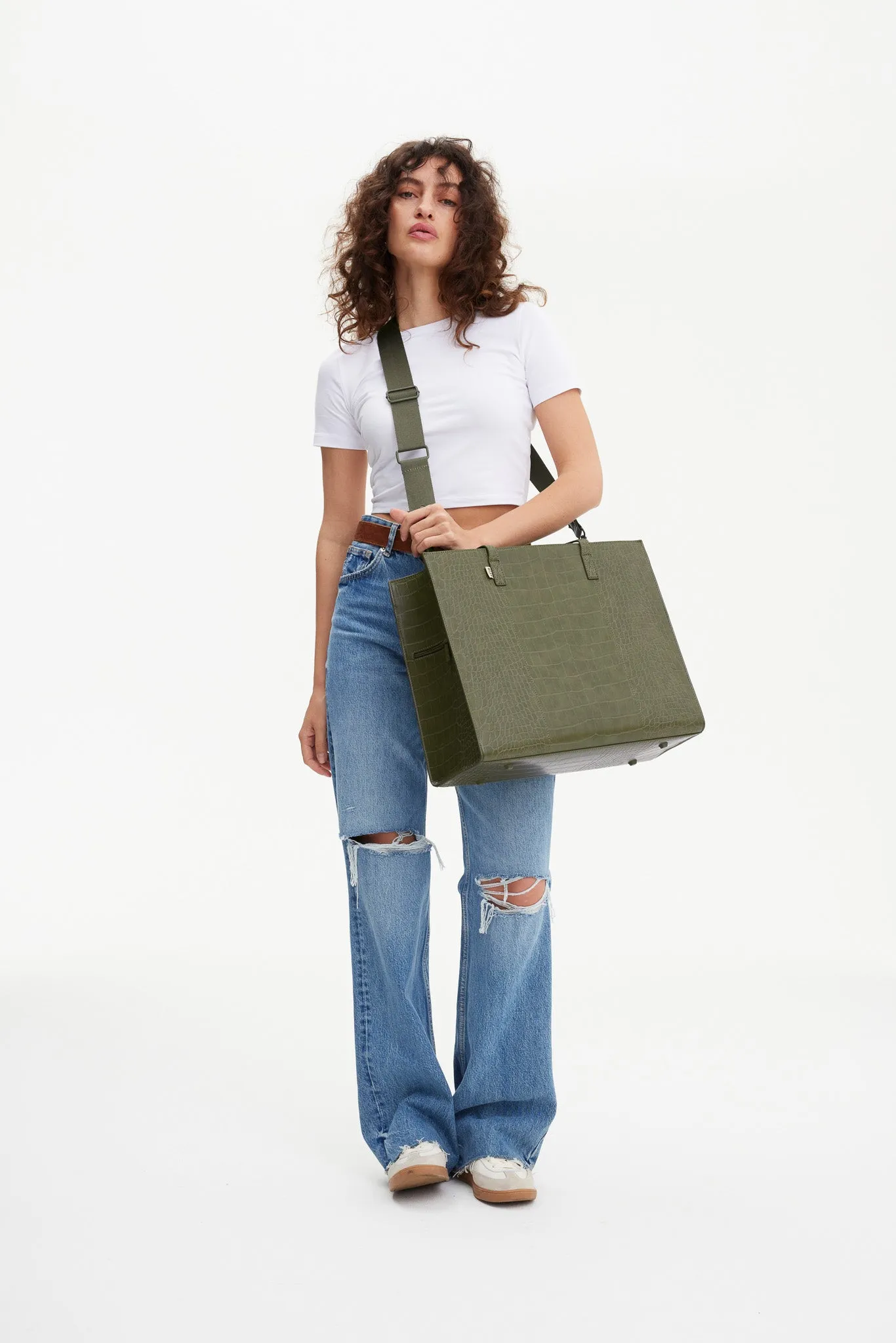 The Large Work Tote in Olive