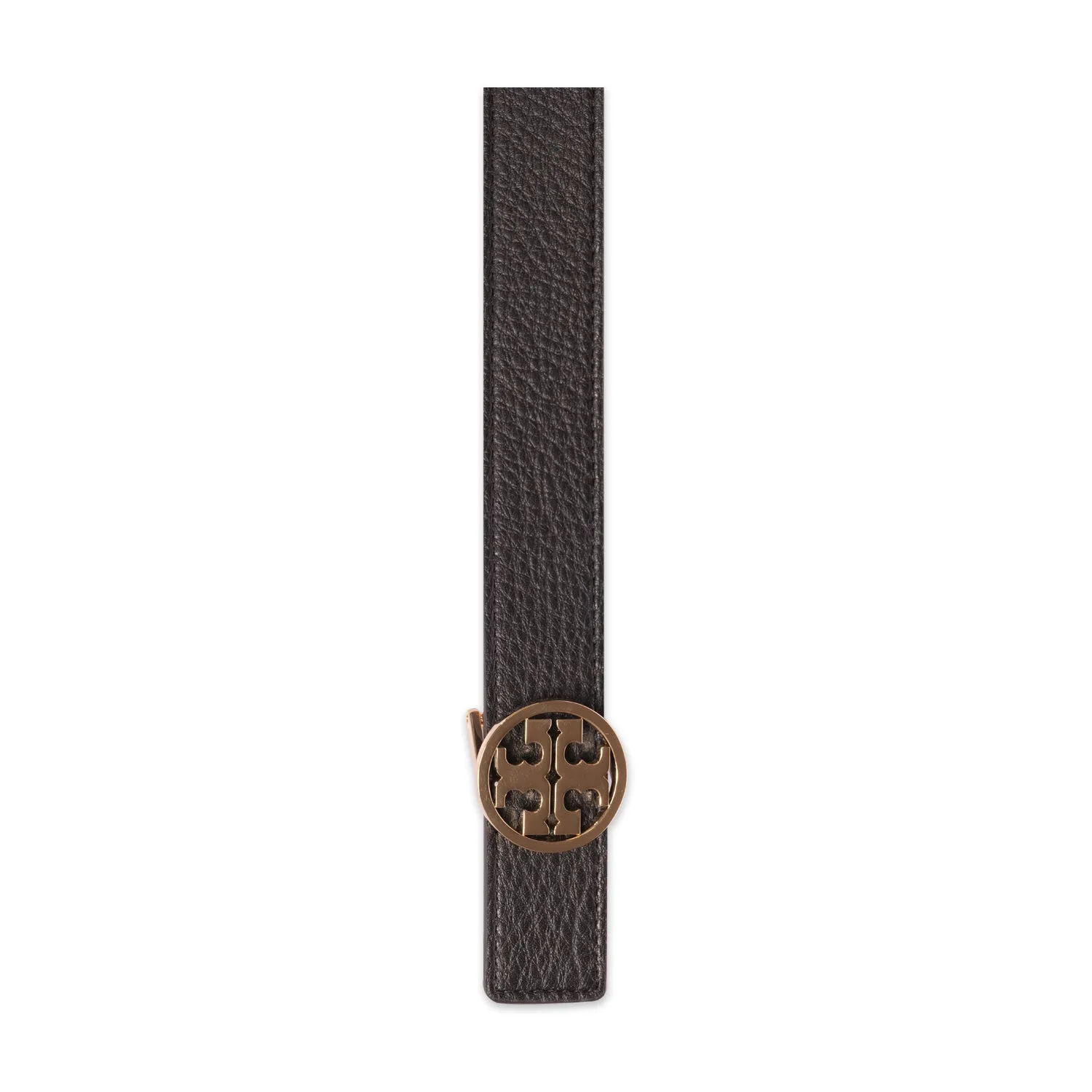 TORY BRUCH 1" WIDE MILLER REVERSIBLE BELT IN BLACK