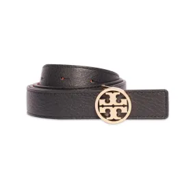 TORY BRUCH 1" WIDE MILLER REVERSIBLE BELT IN BLACK