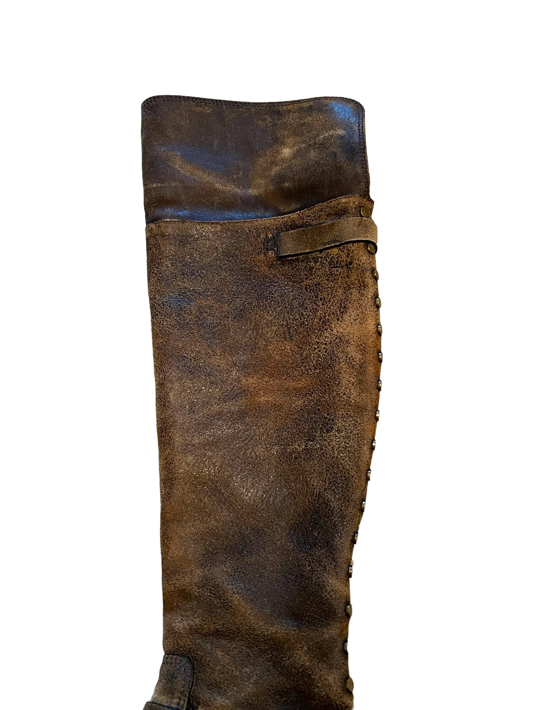 Tory Burch Brown Distressed Tarulli OTK Size 8 Boots