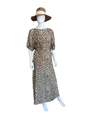 Tory Burch Leopard-Print Voile Kaftan /Medium