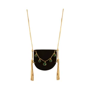 Ulli Fringe Malachite Pouch Necklace