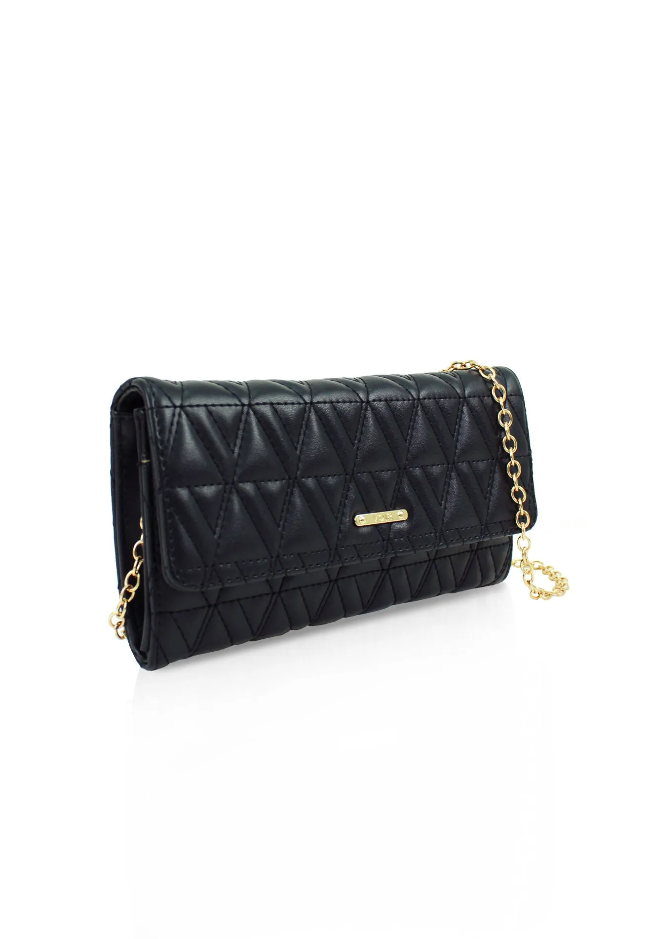 VOIR ANAIS Quilted Flap Wallet on Chain