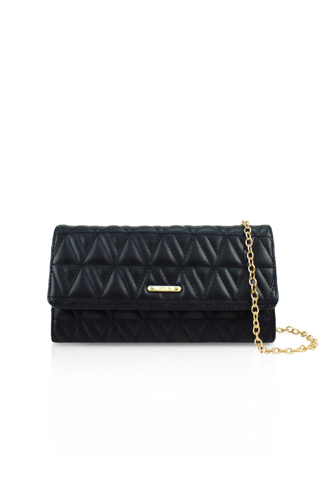 VOIR ANAIS Quilted Flap Wallet on Chain